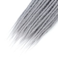GRAU Weiche, verworrene, strukturierte Flecht-Locs
