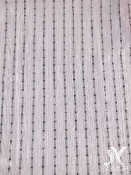 White Black Stripes Crepe Fabric