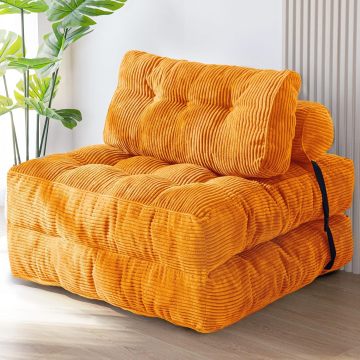 Bequemes Klappsofa Bett: Cabrio -Schläfer mit Stoffpolster