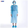 Disposable Surgical Gown, Fluid-Resistant - Blue & Yellow