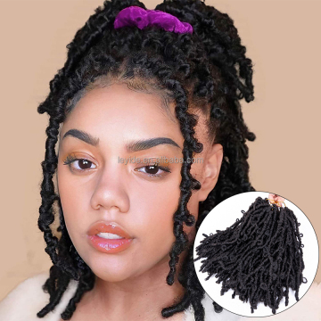 AliLeader Distressed Faux Locs Butterfly Locs Crochet Hair Pre Twisted Butterfly Nu Locs Braiding Hair