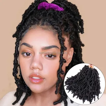 AliLeader Distressed Faux Locs Butterfly Locs Crochet Hair Pre Twisted Butterfly Nu Locs Braiding Hair