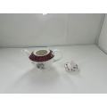 pink ceramic kettle with lid