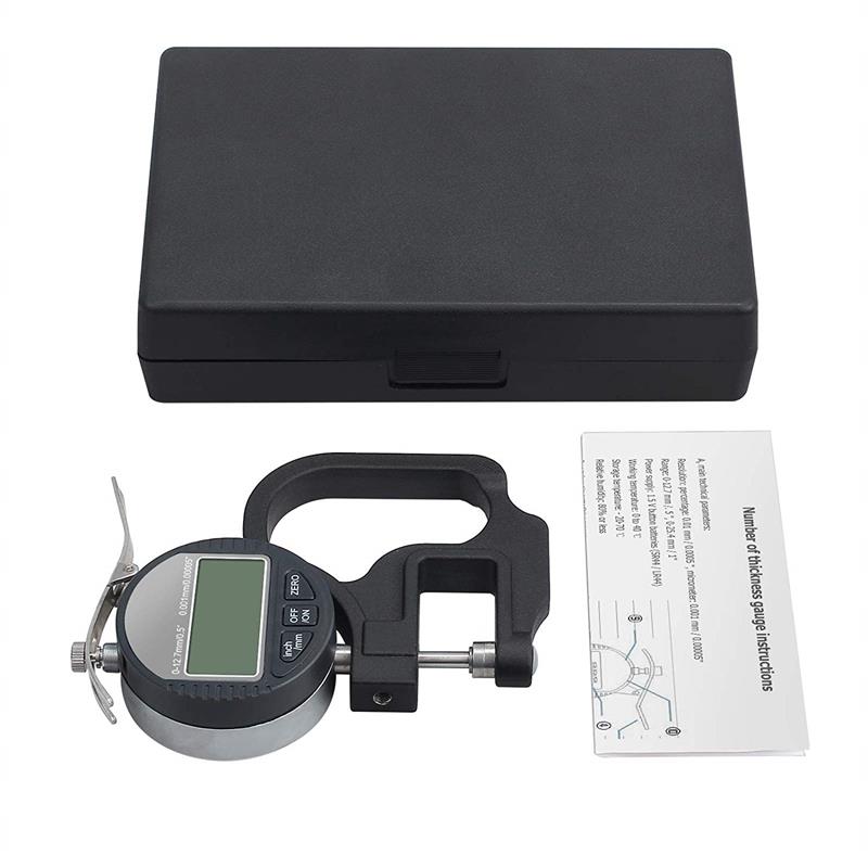 Thickness Meter Precise Electronic Micrometer with LCD Display