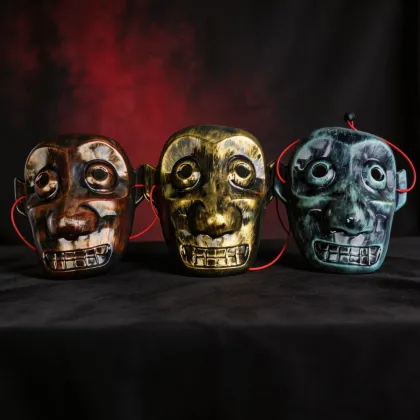 Golden Resin Beast Face Mask