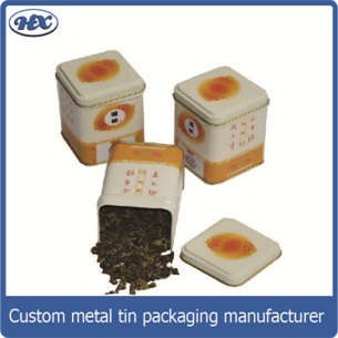 Small tin box for loose tea