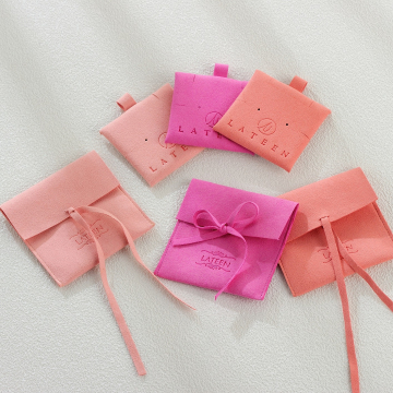 Pagure de bijoux en velours pêche en velours de pêche rose vert rose vert personnalisé avec arc