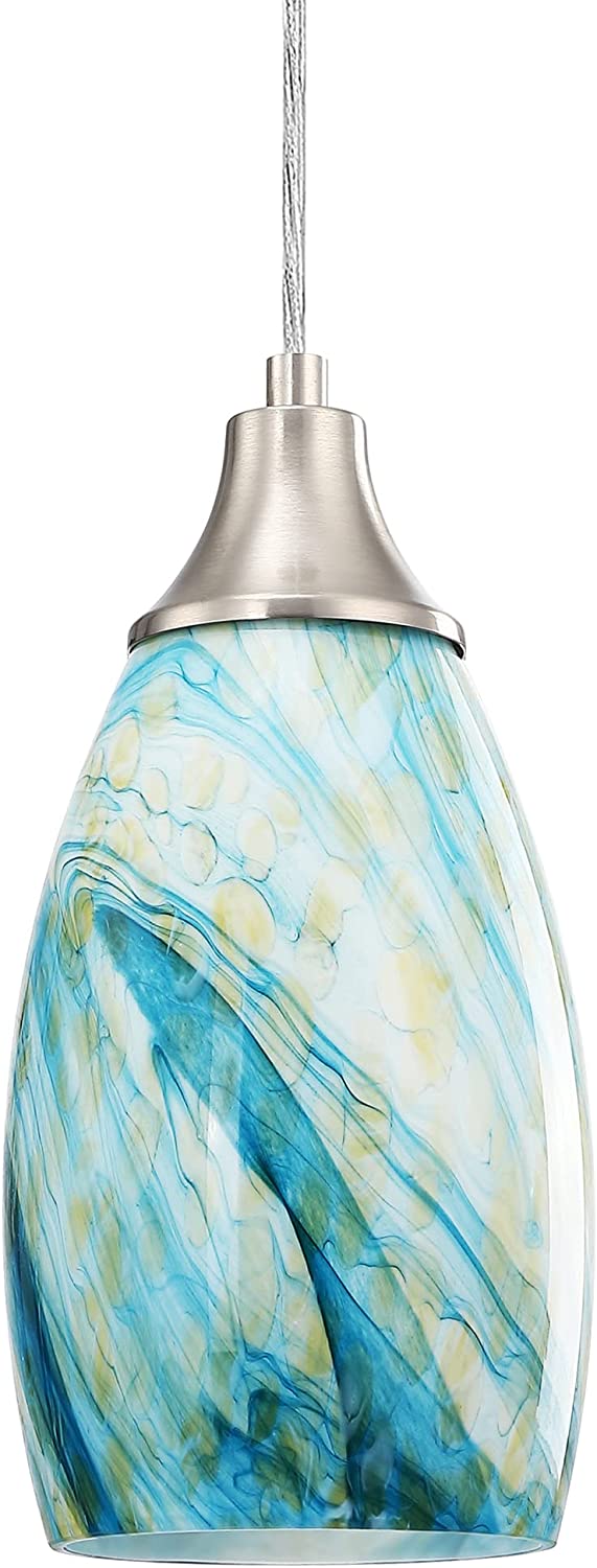 P230257 Medium Pendant Light Hand Blown Glass Shade
