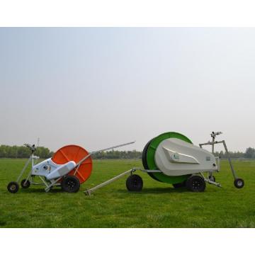 Small reel sprinkler with low wastage and no damage to crops 60-120