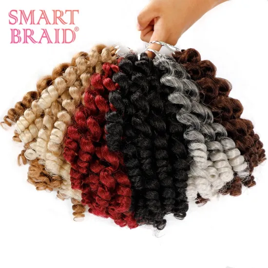 Synthetic Crochet Braiding Hair Jamaican Bounce Crochet Hair 20strands 8" Synthetic Crochet Hair Extension Ombre Jumpy Wand Curl