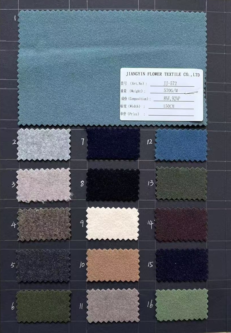 Knitted TR melton fabric