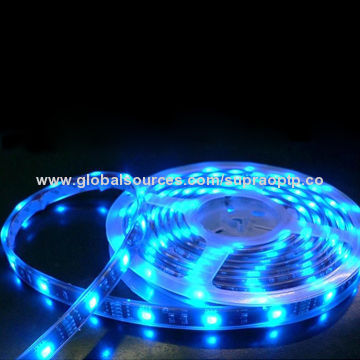 Bule Color Flexible LED Strip, 60 Pieces of 3528 SMD LEDs/Meter, 120 Degrees Beam Angle