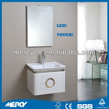 NEW HOT Design White PVC Bathroom Mirror Cabinet