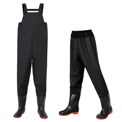 Black Women's Fly Fishing Wader with Stockingfoot - Waterproof Pant Breathable River Waders