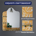 Modern Design Double Layer Gold Vanity Wall Mount Cosmetic Toilet Shelf Mirror for Bathroom