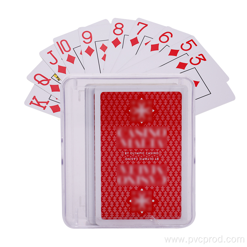 Customized plastic casino poker cards