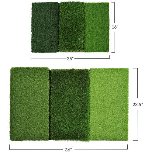 Dual Turf Golf Driving Chipping and Putting Mat