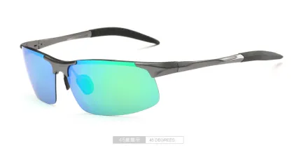 Men Sunglass brand design Metal Frame sun glasses Sports Mirror glasses