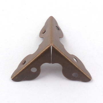 Antique Bronze Metal Corner Protector for Wooden Jewelry Boxes - 20x28mm