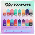 Chillax plus 6000 bouffées vape jetable 5% nic