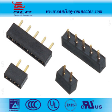 2pin PCB connector 2.54mm single row Straight female pin header