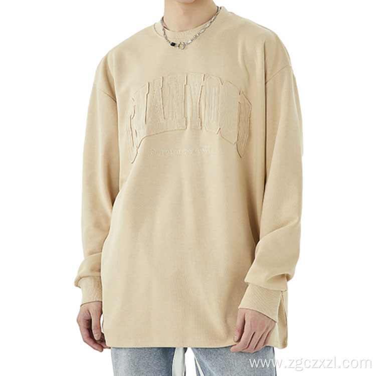 Fashion Couple Letter Embroidery Long Sleeve Sweatshirt