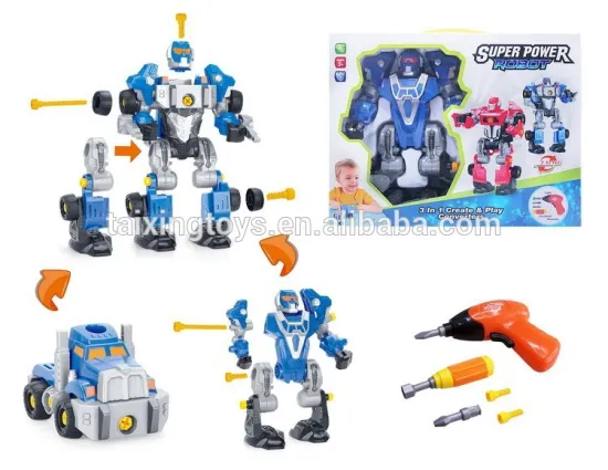 Newest Kids Toys DIY robot 3 in 1 create and play converters car