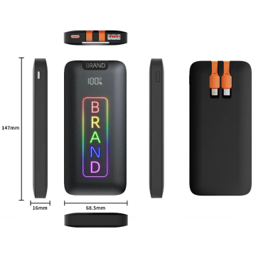 Factory Direct 20w & 22.5w Quick Charge LED Branded Powerbanks with Custom Logos: 10000mah & 20000mah Capacities - In-Stock and Wireless Options Available