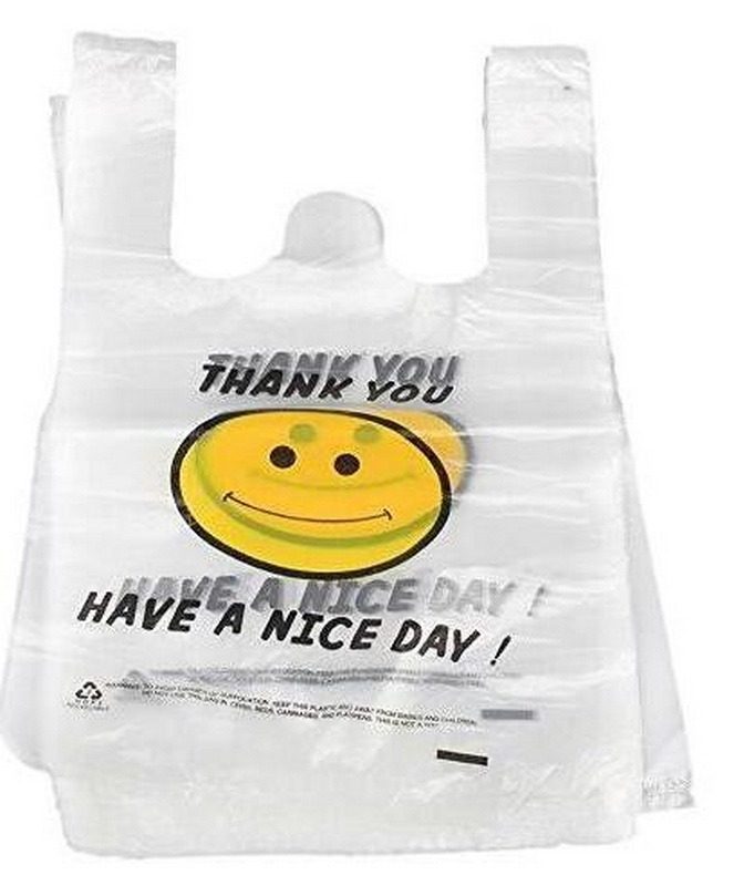 Polythene Covers Bespoke Plastic Bags Have a Nice Day Shopping Bag