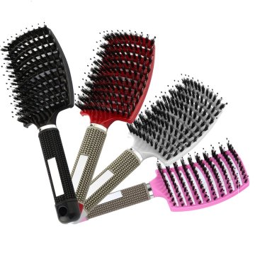 7 Color Women Hair Scalp Massage Comb Bristle Nylon Hairbrush Wet Curly Detangle Hair Brush for Salon Hairdressing Styling Tools