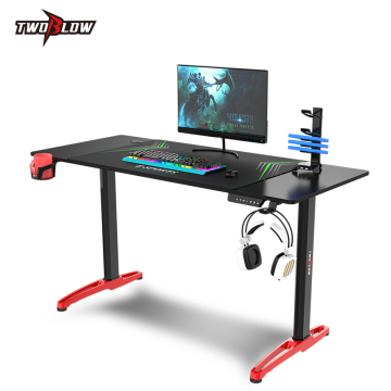 Ergonomic Adjustable Height RGB LED Gaming Workstation Desk