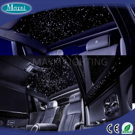 LED star lights for car roof decor with plastic fiber optic harness and multi color driver