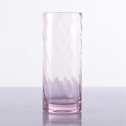Hand Blown HB Pink Water Glass Pink Drinking Glasses