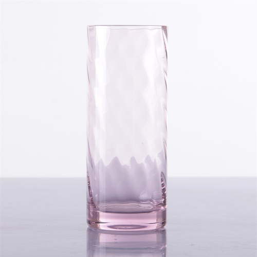 Handgeblazen HB roze waterglas roze drinkglazen