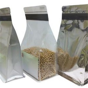 Plastic Zipper Quad Seal Handle Food Bags