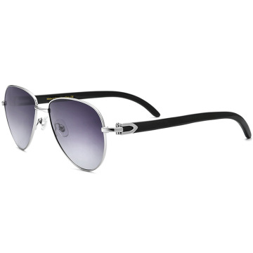 Aviators Black Buffalo Horn Sunglasses