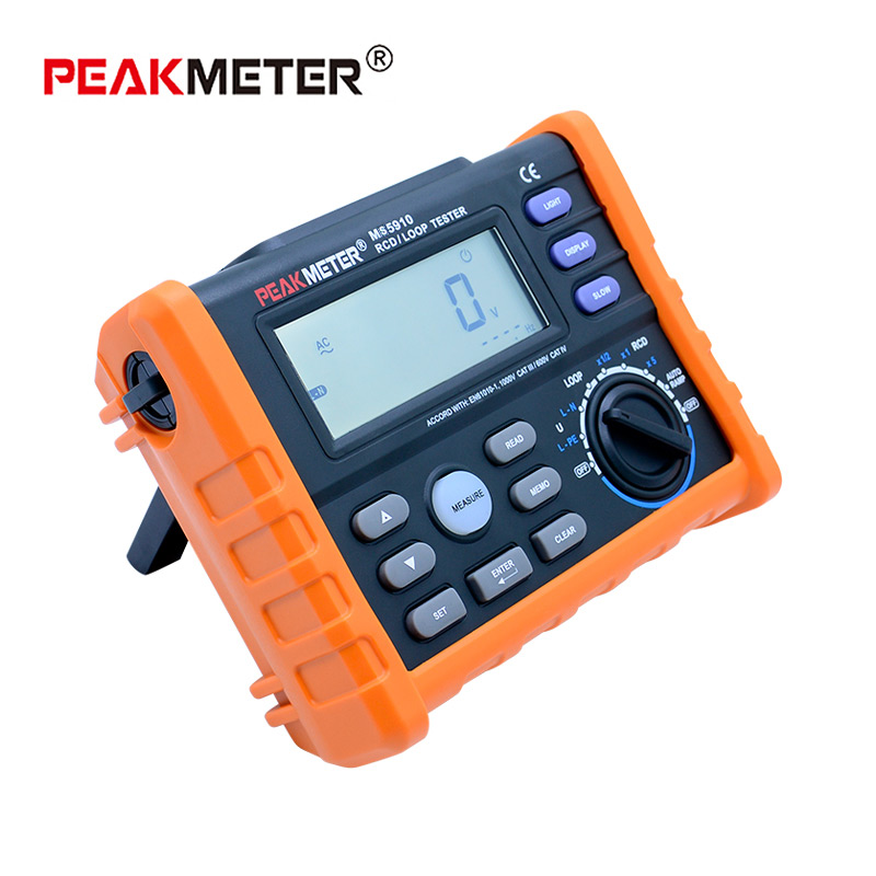 PM5910 Digital resistance meter RCD loop tester circuit switch tester Trip-out Current/Time Test RL Meter with USB Interface