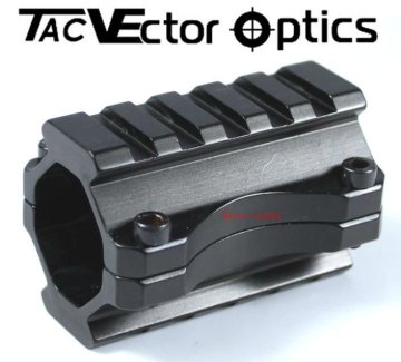 Vector Optics Tactical Double Picatinny Rails Barrel Clamp Mount Fit 1" to 1.1"