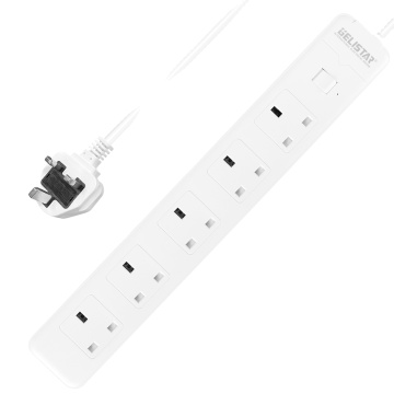 British New Design 5 Outlet Extension Socket Power Strip
