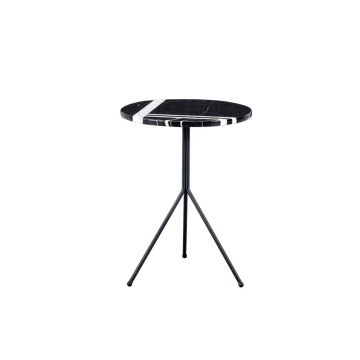 Black Round Freedom Light Outdoor Lucite Coffee Table