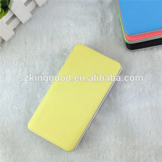 hot new design products wholesale price colorful mobile Ultra slim leather power bank 8000mAh
