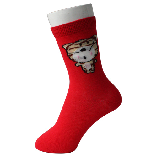 Calcetines de chica tigre rojo