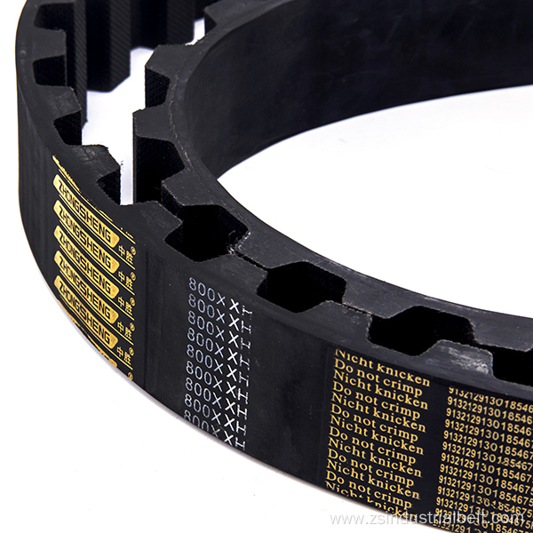 Trapezoidal toothed industrial rubber belt