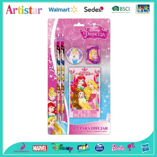 Disney Princess 5-piece notebook blister card set