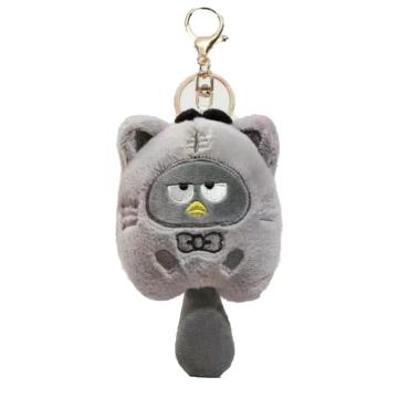 Plüschgrau Totoro Hilfloser Emoji -Bag -Anhänger