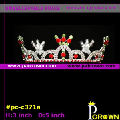 Silver round  king pageants tiaras crowns
