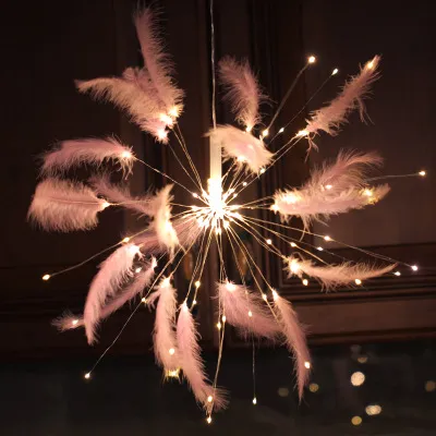 Lamp Feathers Party Decoration Fluffy Feathers Fairy Copper