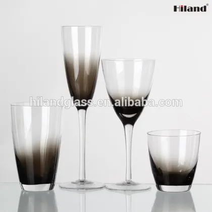 Lead free colored wine glass