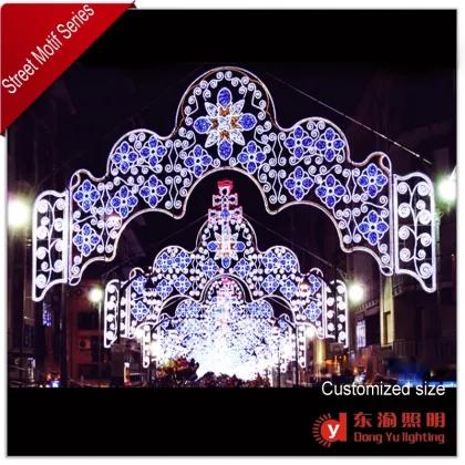 High quality rope light motif outdoor decorative cross street motif light