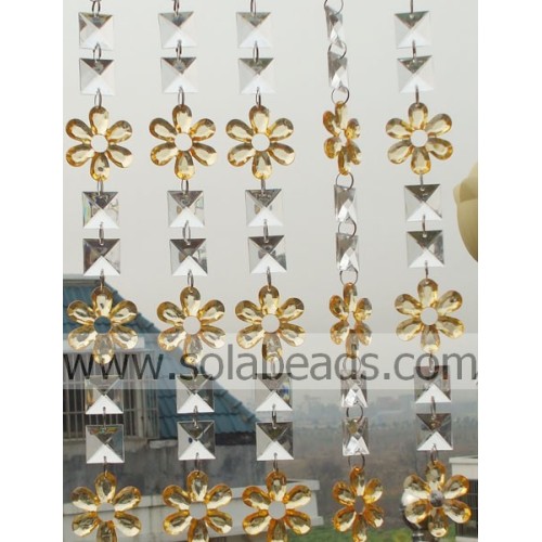 Summer 22MM&45MM Plastic Crystal Beading Garland Chain